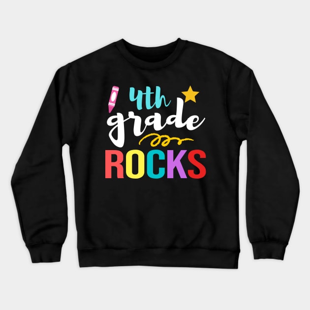 Fourth grade rocks Crewneck Sweatshirt by madani04